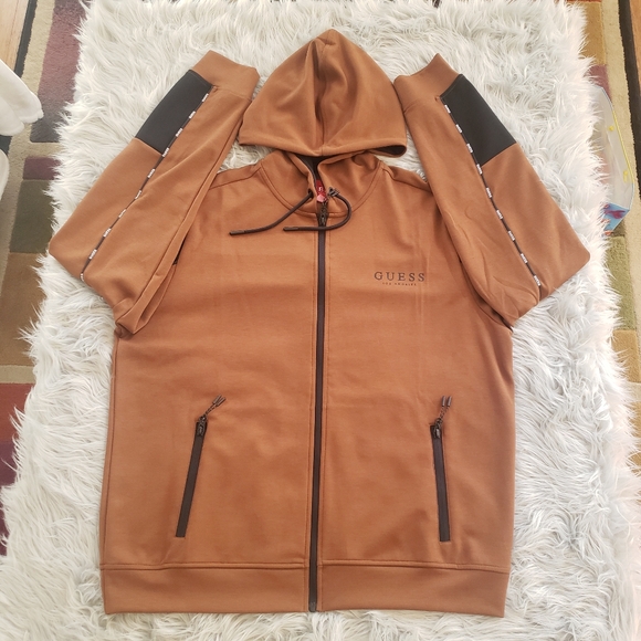 GUESS Kona Blocked Full Zip Hoodie- Large - Picture 5 of 8